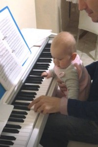 Mariah at 7 months. Carefully watching.